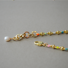 Load image into Gallery viewer, COLLETTE | RAINBOW | 14K GOLD-FILLED ENAMEL & FRESHWATER PEARL NECKLACE