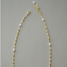Load image into Gallery viewer, COLLETTE | WHITE | 14K GOLD-FILLED ENAMEL & FRESHWATER PEARL NECKLACE