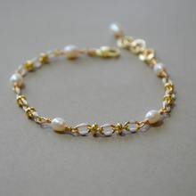 Load image into Gallery viewer, COLLETTE | WHITE | 14K GOLD-FILLED, ENAMEL & FRESHWATER PEARL BRACELET