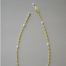 Load image into Gallery viewer, COLLETTE | YELLOW | 14K GOLD-FILLED ENAMEL &amp;  FRESHWATER PEARL NECKLACE
