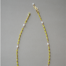 Load image into Gallery viewer, COLLETTE | YELLOW | 14K GOLD-FILLED ENAMEL & FRESHWATER PEARL NECKLACE