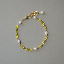 Load image into Gallery viewer, COLLETTE | YELLOW | 14K GOLD-FILLED, ENAMEL & FRESHWATER PEARL BRACELET