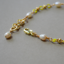 Load image into Gallery viewer, COLLETTE | YELLOW | 14K GOLD-FILLED, ENAMEL & FRESHWATER PEARL BRACELET