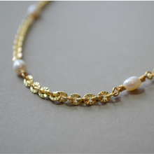 Load image into Gallery viewer, COLLETTE | ORIGINAL | 16K GOLD-FILLED SUNBURST & FRESHWATER PEARL NECKLACE