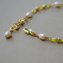 Load image into Gallery viewer, COLLETTE | YELLOW | 14K GOLD-FILLED, ENAMEL &amp;  FRESHWATER PEARL BRACELET
